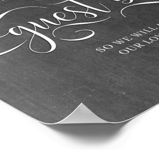 Signieren Sie unser Gästebuchblatt Poster (Ecke)