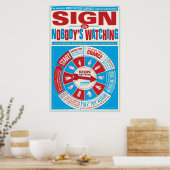 Signieren Sie wie "Niemand beobachtet" (ASL) Poste Poster (Küche)