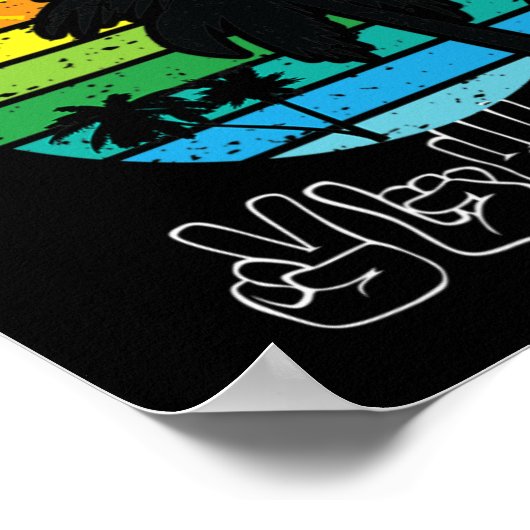 Signieren von ASL Signature Language Clothes Beach Poster (Ecke)