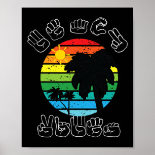 Signieren von ASL Signature Language Clothes Beach Poster