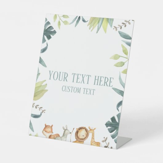 Signieren von benutzerdefinierten Text-Party-Tiere Sockelschild (Vorderseite)