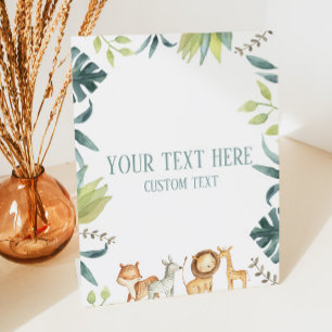 Signieren von benutzerdefinierten Text-Party-Tiere Sockelschild