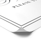 Signieren von Gastgeschenke Hochzeiten für elegant Poster (Ecke)