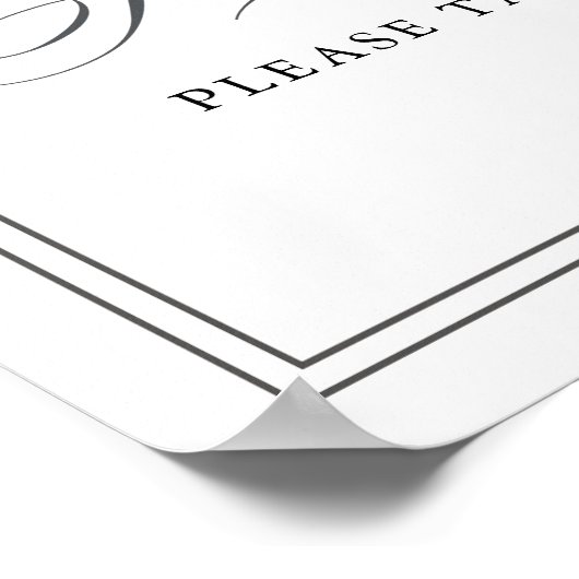 Signieren von Gastgeschenke Hochzeiten für elegant Poster (Ecke)