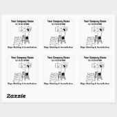 Signieren von Making & Installation Cartoon Quadratischer Aufkleber (Blatt)