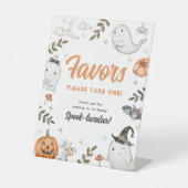 Signieren von niedlichen Halloween-Partys Sockelschild (Vorderseite)