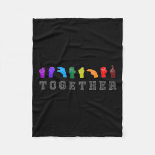 Signieren von Sprachhandsignen anzeigen Fleecedecke