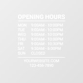 Signieren von Website-Telefonfenstern in White Sto Fensteraufkleber (Blatt)