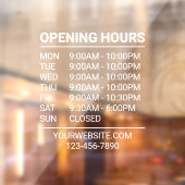 Signieren von Website-Telefonfenstern in White Sto Fensteraufkleber (Blatt 2)