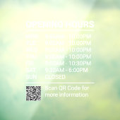 Signieren von White Store Stunden mit QR-Code-Fens Fensteraufkleber (Blatt 3)