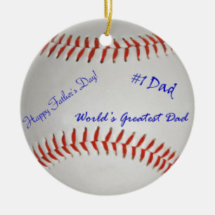 Signierter Baseball Keramikornament