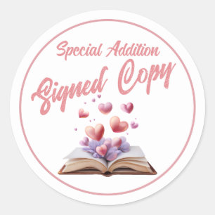 Signiertes Exemplar des Buches der Herzen Runder Aufkleber