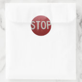 Signierung beenden runder aufkleber (Tasche)