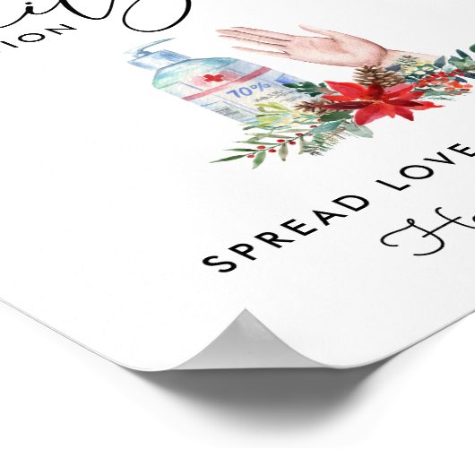 Signierung der Bereinigung | Rustikale Winterflora Poster (Ecke)