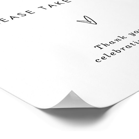 Signierung der Minimalistischen Favoriten | Modern Poster (Ecke)