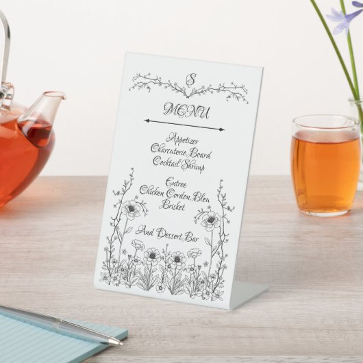 Signierung des Blume-Menüs Sockelschild (In SItu)