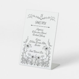 Signierung des Blume-Menüs Sockelschild