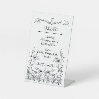 Signierung des Blume-Menüs Sockelschild