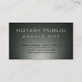 Signierung eines öffentlichen grauen Monogrammes Visitenkarte (Rückseite)