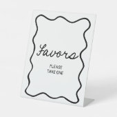 Signierung für minimale Favoriten im Brautparty Sockelschild (Vorderseite)