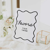 Signierung für minimale Favoriten im Brautparty Sockelschild