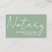 Signierung von Agent-Script-Logos für Notare-Loan- Visitenkarte (Vorderseite)