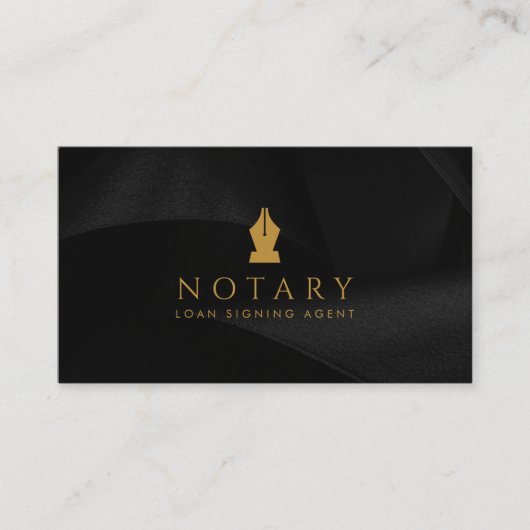 Signierung von Notar-Mobilfunk-Agent Black & Gold Visitenkarte (Vorderseite)