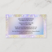 Signierung von Notar-Mobilfunk-Agent Lila Glitzer Visitenkarte (Rückseite)