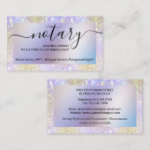 Signierung von Notar-Mobilfunk-Agent Lila Glitzer Visitenkarte (Vorne/Hinten)