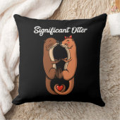 Significant Otter Niedlicher Tiere Couple Joke Kissen (Decke)