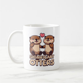 Significant Otters! Niedliche Paare Otter Pub Cart Kaffeetasse