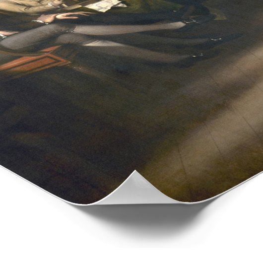 Signing the Declaration of Independence, July 4th Poster (Ecke)