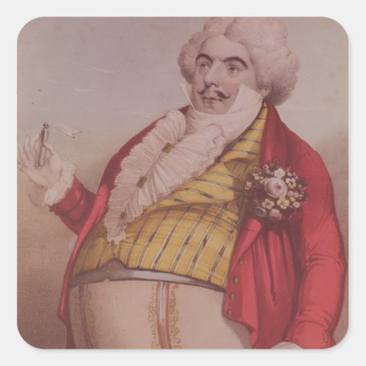 Signor Lablache als Dr. Dulcamara Quadratischer Aufkleber (Vorderseite)