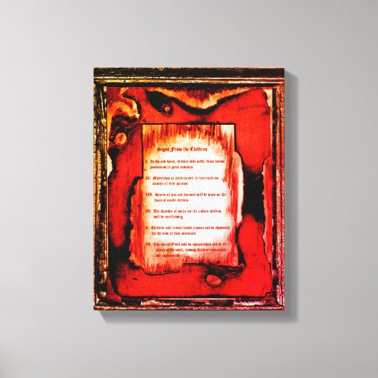 Signs From The Children Leinwanddruck (Vorderseite)