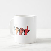 Signsprache Word ASL - Deaf Culture Kaffeetasse (Vorderseite Links)