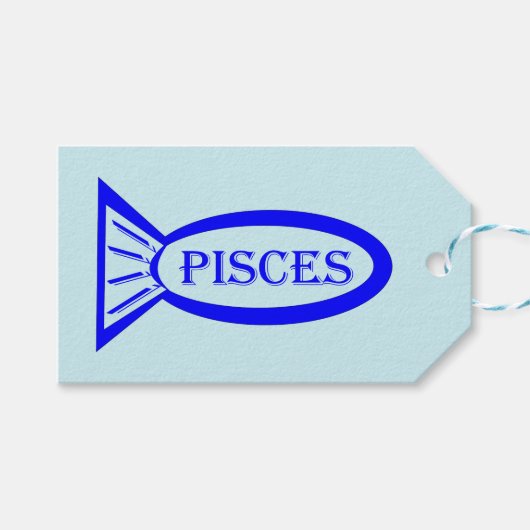 SignStar Fish Custom Gift Tags Geschenkanhänger (Vorderseite (Horizontal))