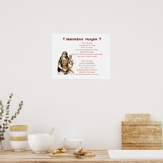 Sigrdrifas Gebet-Poster Poster (Küche)