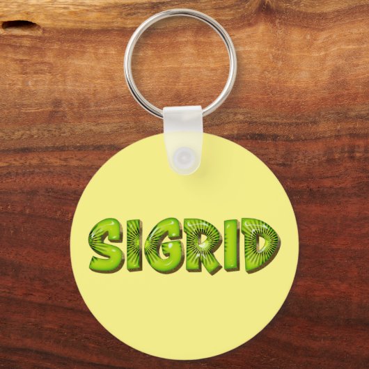 Sigrid Name Kiwi Design Schlüsselger Schlüsselanhänger (Vorderseite)