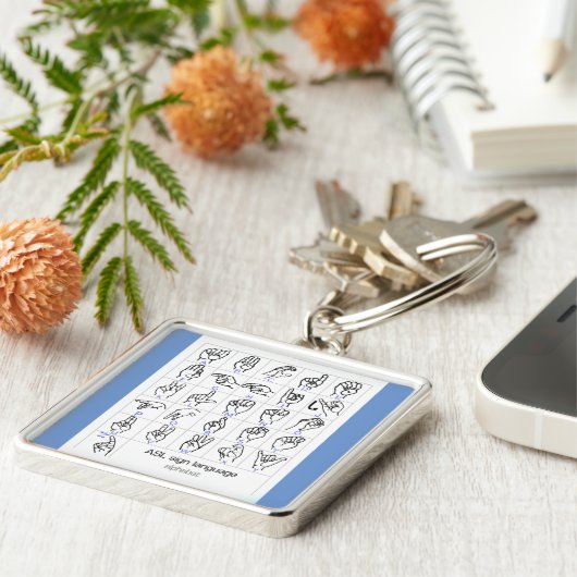 SIGSPRACHENALPHABET-Schlüsselanhänger Schlüsselanhänger (Seite)