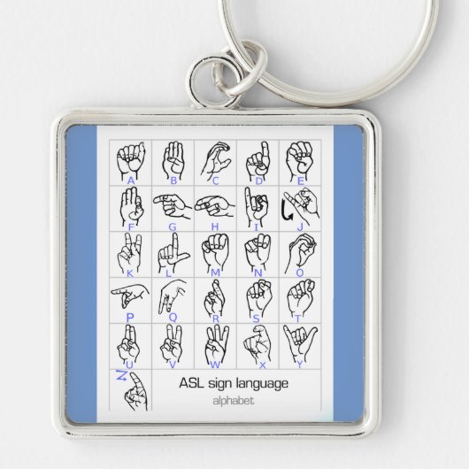 SIGSPRACHENALPHABET-Schlüsselanhänger Schlüsselanhänger (Vorne)
