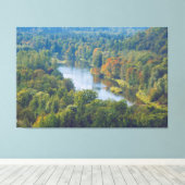 Sigulda Herbst im Tal des Flusses Gauja Leinwanddruck (Insitu (Holzboden))