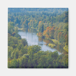 Sigulda Herbst im Tal des Flusses Gauja Magnet