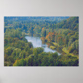 Sigulda Herbst im Tal des Flusses Gauja Poster (Vorne)