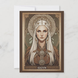 Sigyn Norse Goddess Art Flat Thank You Card Dankeskarte