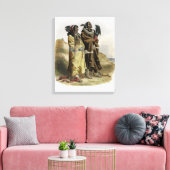 Sih-Chida and Mahchsi-Karehde, Mandan Indians, pla Leinwanddruck (Insitu (Wohnzimmer))