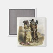 Sih-Chida and Mahchsi-Karehde, Mandan Indians, pla Magnet (Vorderseite/Rückseite)