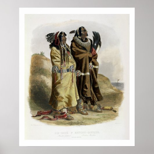 Sih-Chida and Mahchsi-Karehde, Mandan Indians, pla Poster (Vorne)