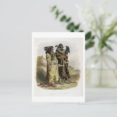 Sih-Chida and Mahchsi-Karehde, Mandan Indians, pla Postkarte (Stehend Vorderseite)