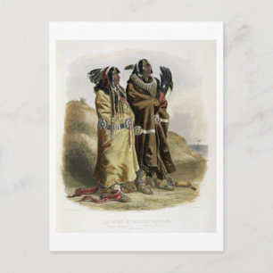 Sih-Chida and Mahchsi-Karehde, Mandan Indians, pla Postkarte