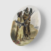 Sih-Chida and Mahchsi-Karehde, Mandan Indians, pla Runde Wanduhr (Winkel)